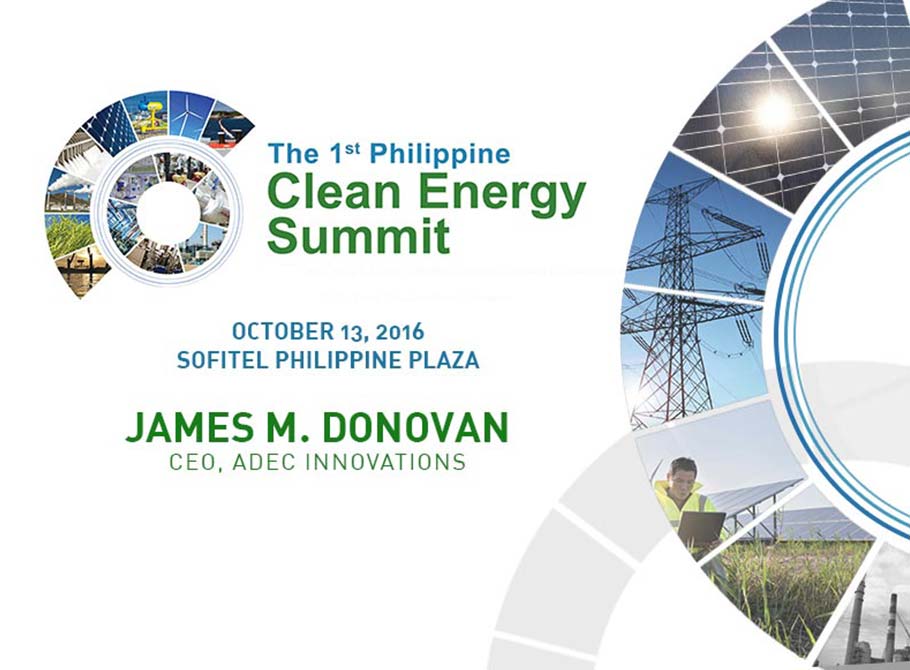 ADEC Innovations’ CEO at the 1st Philippine Clean Energy Summit